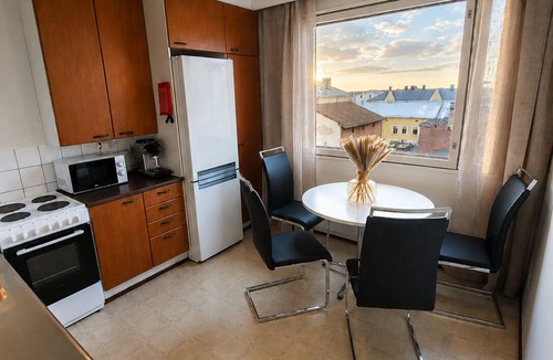 Pori Apartment | Ydinkeskustan helmi, parveke, 6 hlö, etätyö, loma, hotellilakanat