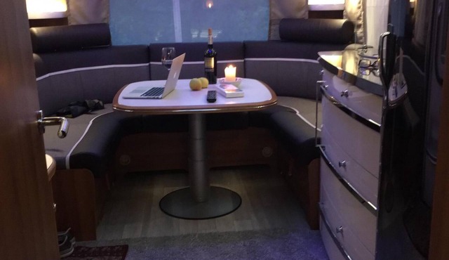 A comfortable RV in the midst of beautiful, peaceful nature—with good transportation links in Urshult