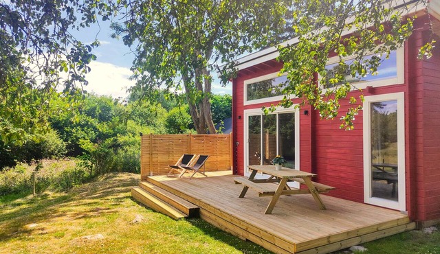 A lovingly decorated tiny house in the Blekinge archipelago in southern Sweden in Listerby