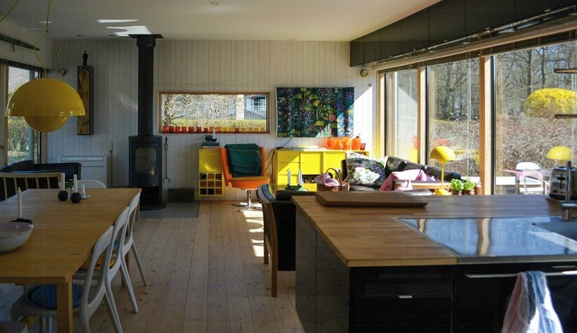 Architect-designed house with deck on peninsula in Sölvesborg