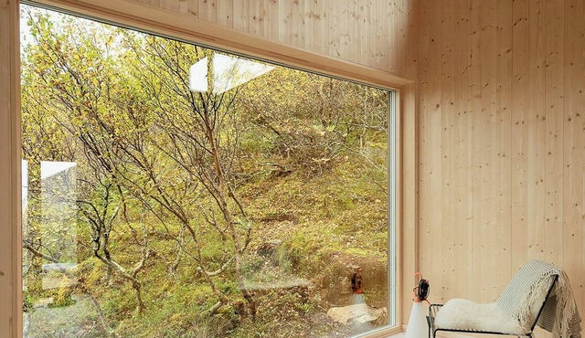 Architect drawn cabin with sea view at Stokkøy