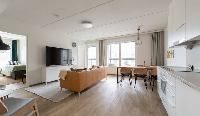 Beautifully furnished family apartment - parking, sauna, balcony in Jyväskylä