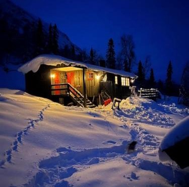 Cosy mountain cabin 875m near Turufjell, ski, fishing, hiking and quiet nature