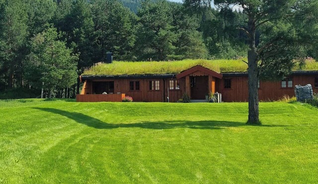Cottage by Orkla salmon river near Trollheimen