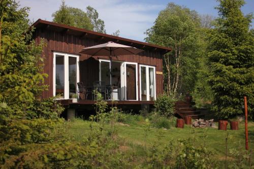 Cozy forest cabin with amazing mountain view in Torsby