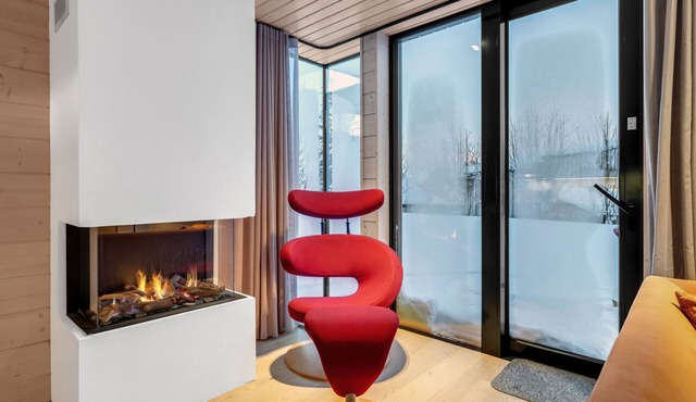 Ecological wood house with a garden
