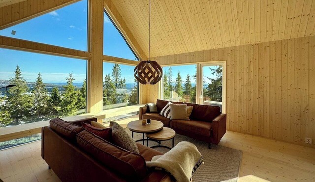 Exclusive Cabin Sjusjøen Stunning Views & Sauna in Sjusjøen