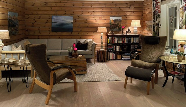 Family-built cabin at the three line