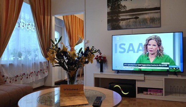 FAMILY DELUXE - SLEEP WELL! Very quiet night - Queensize good quality twinbed and second bedroom 2 single beds- Spacious 60m2 - supermarket Prisma and restaurang only 200m - ski rental and trail - tea and coffee - towels in Savonlinna