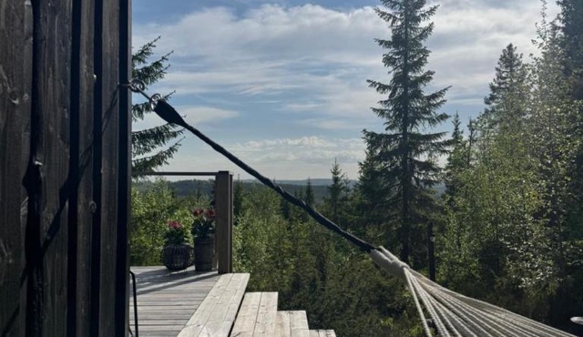 Forest cabin with stunning mountain view & Sauna in Torsby