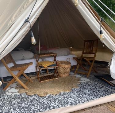 Glampingtelt i fjordkanten, Rønlund Hyttepark