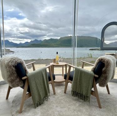 Glass domes at Arctic Ocean Lodge