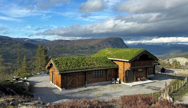 Hand-crafted cabin in Evardalen near Hovden