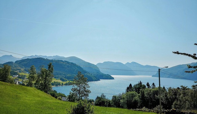 Historic fjord house from 1870 with panoramic view
