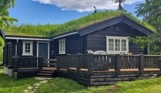 Log cabin directly by the ski slopes