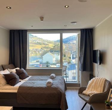 Luxury Balcony River View apt - Heart of Voss
