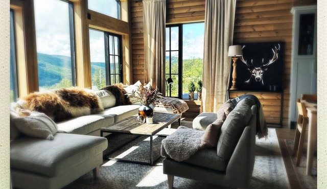 Luxury cabin in Hardangervidda National Park with panoramic views