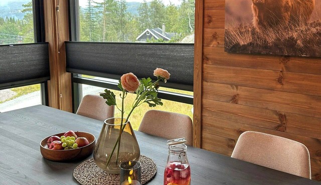 Modern cabin between two ski lifts in Sirdal