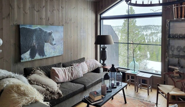Modern cabin in Norefjell with sauna