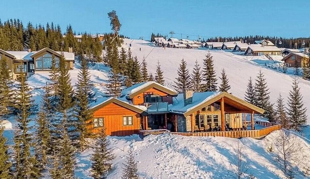 Modern cabin with ski in-out in Hafjell