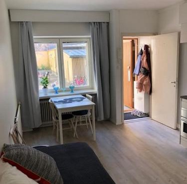 Modern city studio with own patio in Helsinki