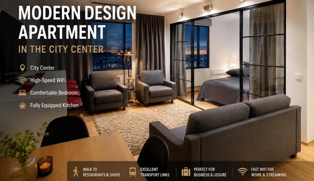 Modern design apartment in the city center in Lappeenranta