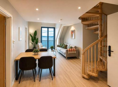 Modern Seafront 3BR Loft Walk to Bryggen - SVB305