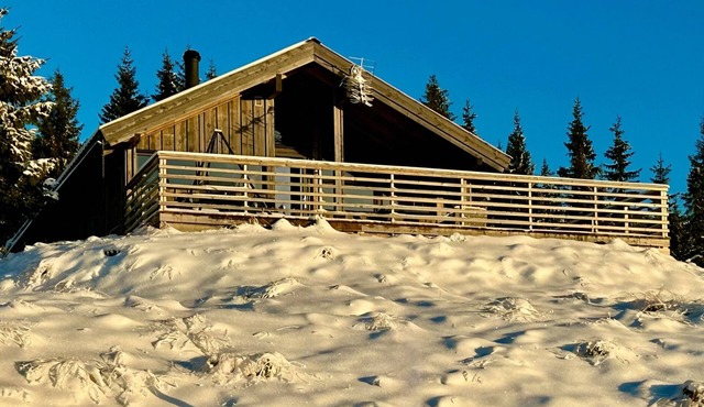 Modern sports cabin on Sjusjøen with sauna and waxing room