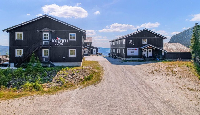 Mountain cabin on the alpine slopes of Kvitfjell.