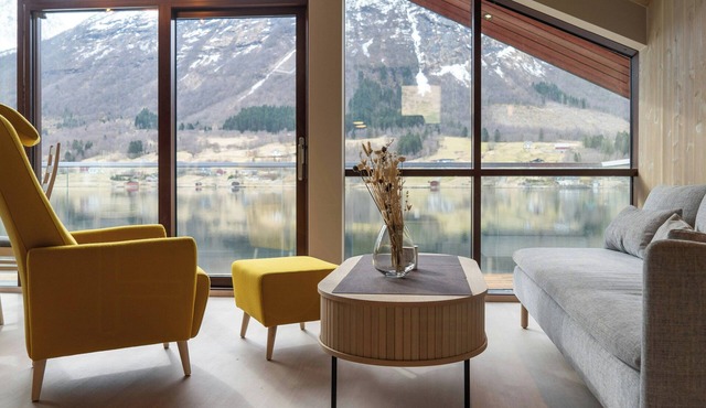 Near-sea boat house with panoramic views