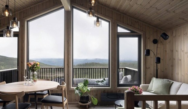 New cabin at Norefjell with mountain panorama