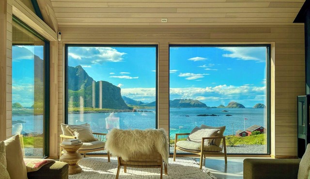 New cabin with ocean views in Vesterålen in Straumsjøen
