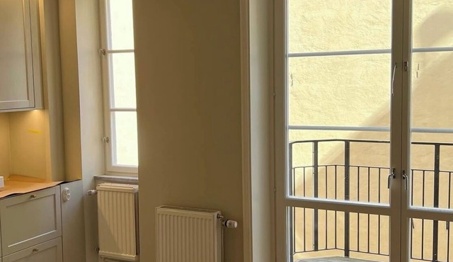 Newly renovated 1-bedroom apartment in central Stockholm with a balcony