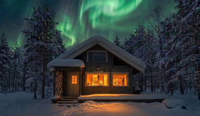 Orava's Nest: Cozy vacation home with 40,000 m² of privacy in Inari