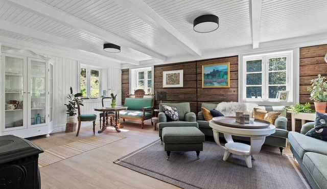 Refurbished farmhouse in a forest clearing