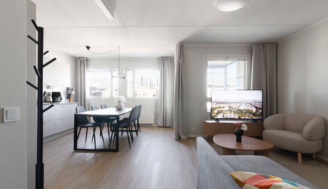 Stylish 2-bedroom family apartment w/sauna, parking in Helsinki