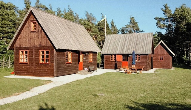 Traditional Gotland log houses in Gotlands län