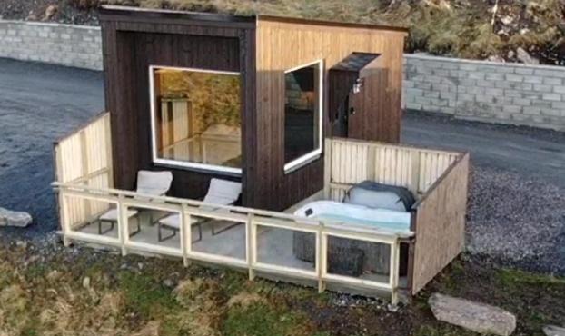 Unik og moderne microhytte med utsikt mot havet 40 A Otterlei Resort in Longva