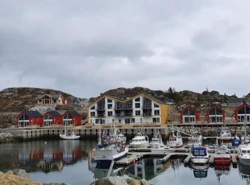 Villa Lofoten balcony view in Ballstad