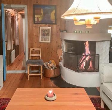 Wooden Cabin From The 70S At Tree Line In Geilo