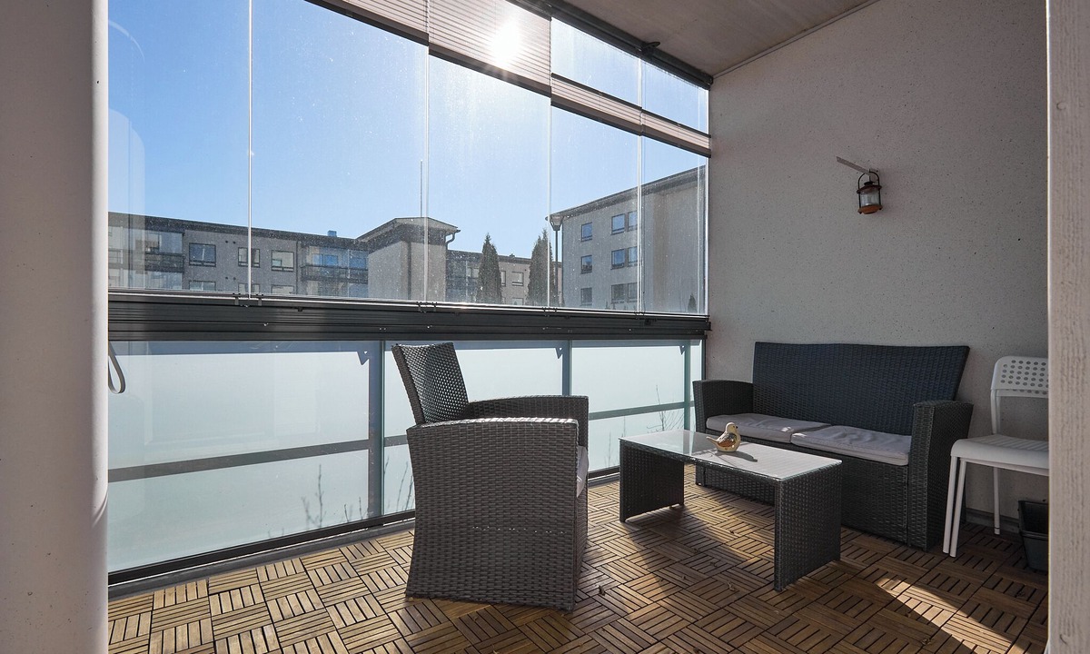 Raisio Apartment | Bright 1BR Apt with Sauna & Balcony