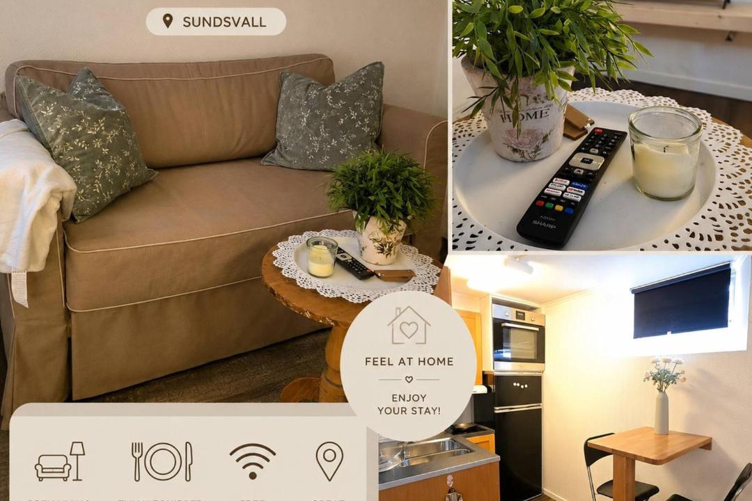 Sundsvall Apartment | Small cozy basement apartment