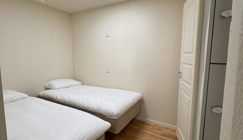 Private Twin Bed Room With Toilet