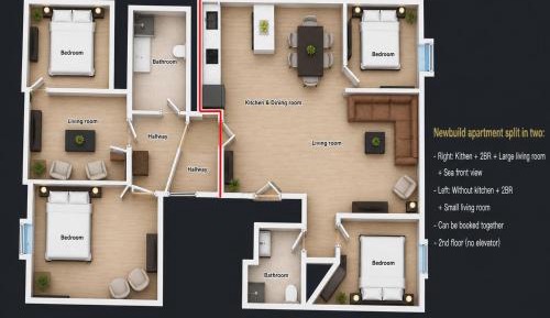 Two-Bedroom Apartment with Sea View