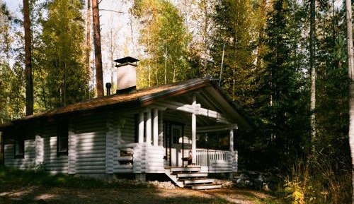 Cabin with Wood Sauna