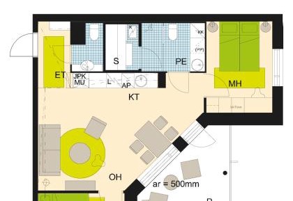 Two-Bedroom Apartment with Sauna