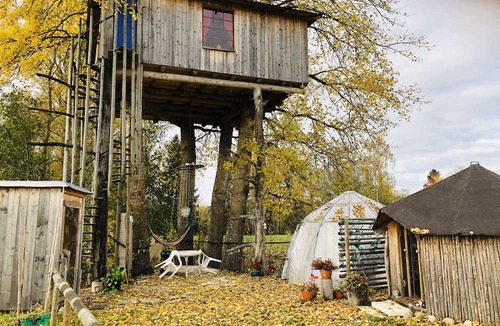 Avesta House | Treehouse Magpies Nest with bubble pool