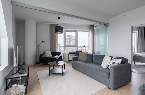 Tampere Apartment | 12th Floor Sauna Retreat with Views