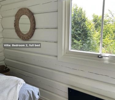 Hjarnarp Villa | Modern Log Cabin with Fireplace, Forest and EV Parking