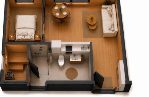 Rovaniemi Apartment | Aurora Log Cabin 2B with Sauna, WiFi and Free parking
